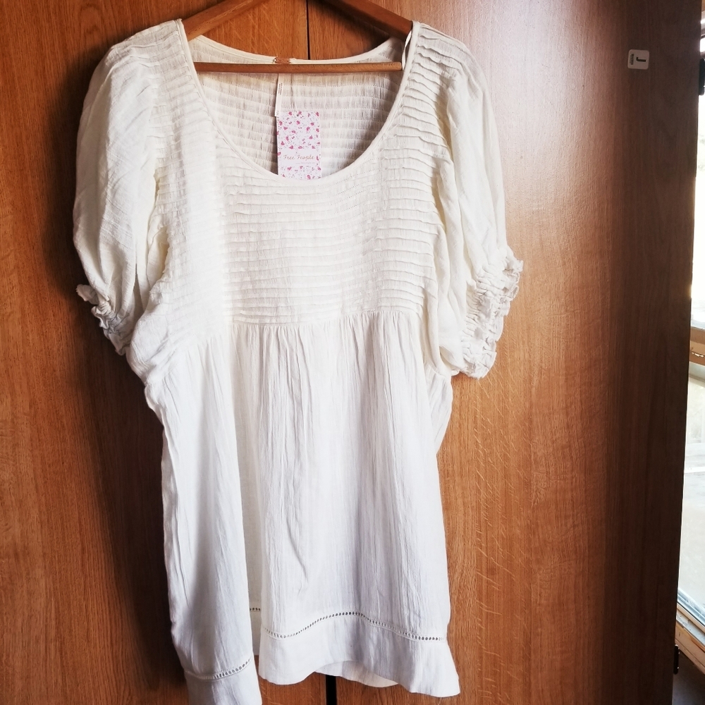 Free People Elsie Puff Sleeve Tunic Sz S